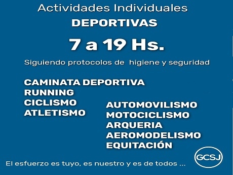 ACTIVIDADES DEPORTIVAS INDIVIDUALES