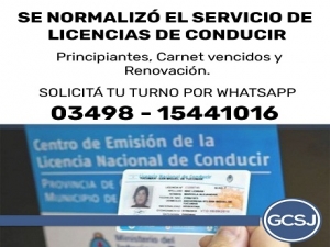 SE NORMALIZÓ EL SERVICIO PARA OBTENER LICENCIAS DE CONDUCIR