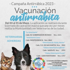 CAMPAÑA VACUNACIÓN ANTIRRÁBICA 2023.