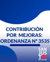 ORDENANZA Nº 3535 / CONTRIBUCIÓN POR MEJORAS.
