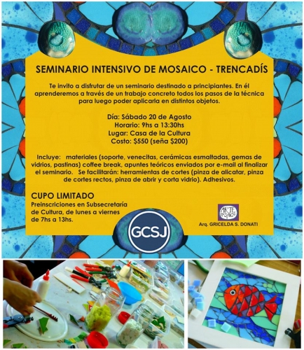 SEMINARIO INTENSIVO DE MOSAICO - TRANCADIS