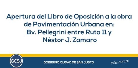 Apertura Libro de Oposición, Ordenanza Nº 2848/16.