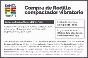 LICITACION PUBLICA Nº 01/2017.