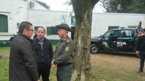 UNA NUEVA CAMIONETA Y MAS FONDOS PARA OBRAS EDILICIAS RECIBIÓ HOY LA GUARDIA RURAL LOS PUMAS SAN JUSTO.