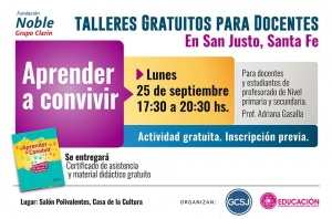 ESTUDIAR EN LA CULTURA DIGITAL; TALLERES GRATUITOS PARA DOCENTES.