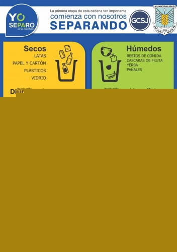 RECUERDE SACAR LOS RESIDUOS SEPARANDO EN LOS DIAS Y HORARIOS PROGRAMADOS.