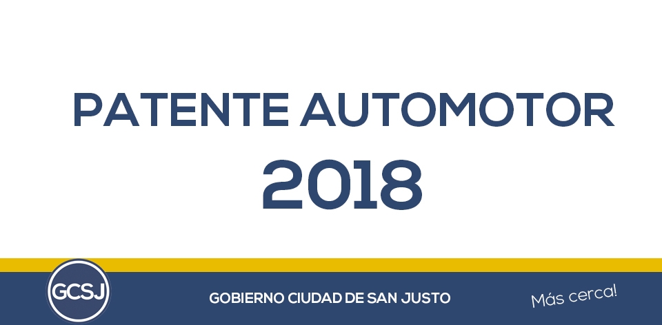 PATENTE AUTOMOTOR 2018.