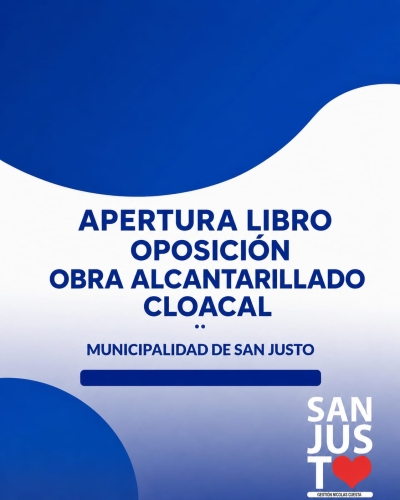 APERTURA LIBRO OPOSICIÓN OBRA ALCANTARILLADO CLOACAL.